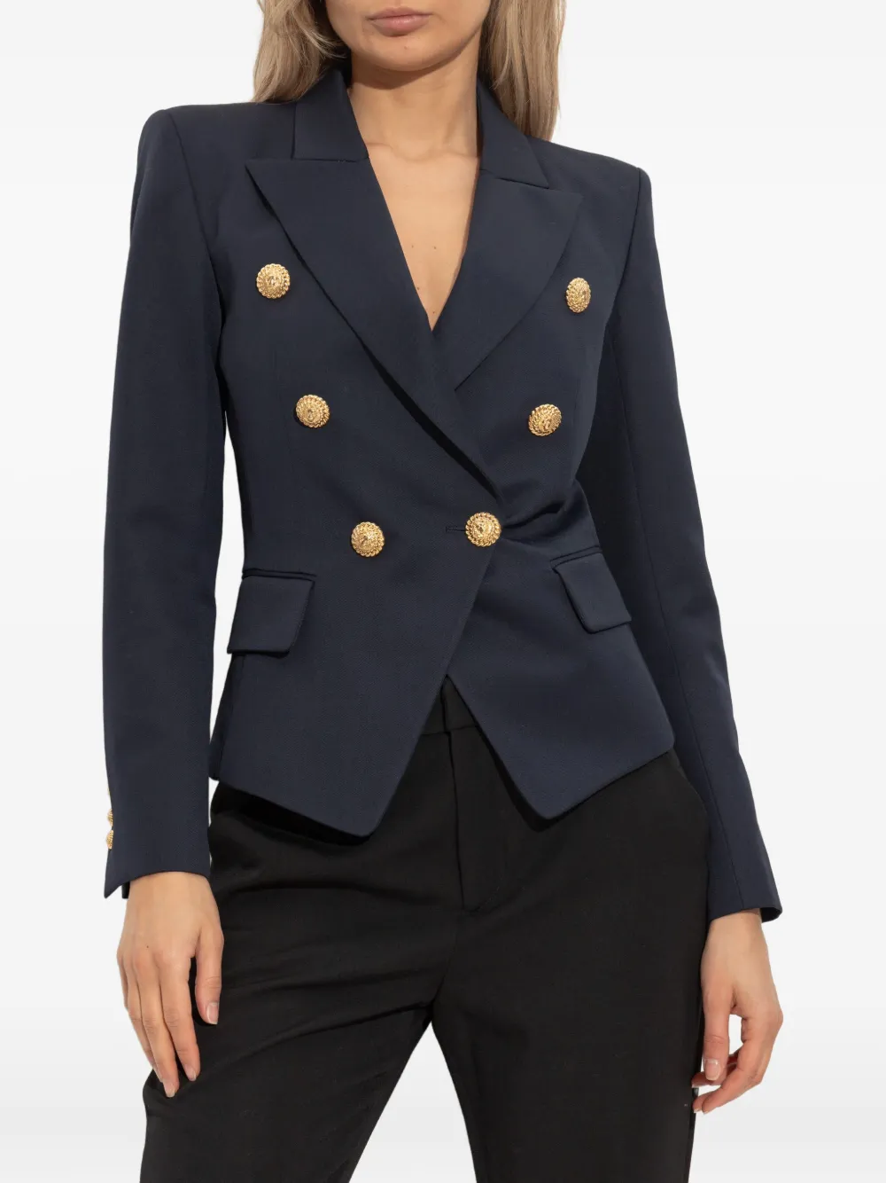 Balmain Blazer met dubbele rij knopen Blauw