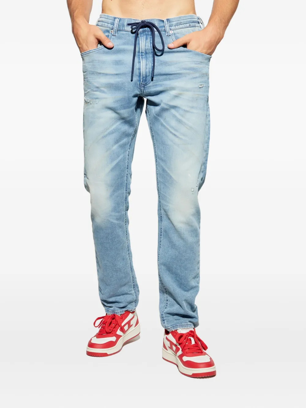 Diesel D-KROOLEY-B jeans met trekkoord Blauw