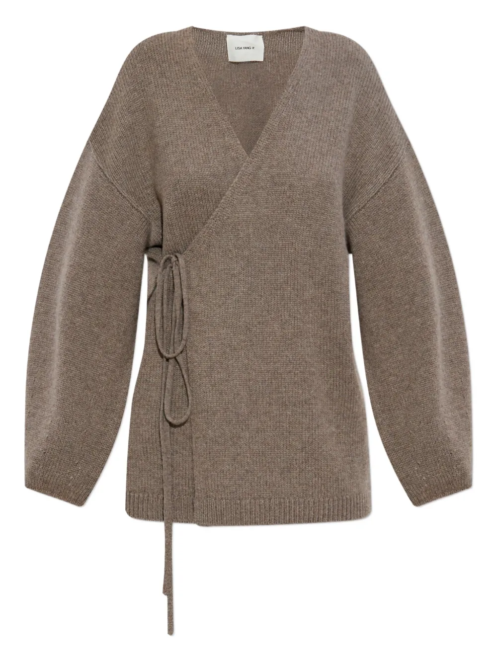 Lisa Yang tie-front wrap cardigan Bruin