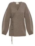 Lisa Yang tie-front wrap cardigan - Brown