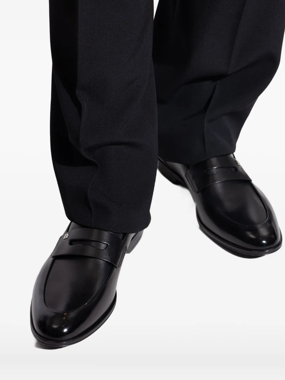 Bally leather penny loafers Black
