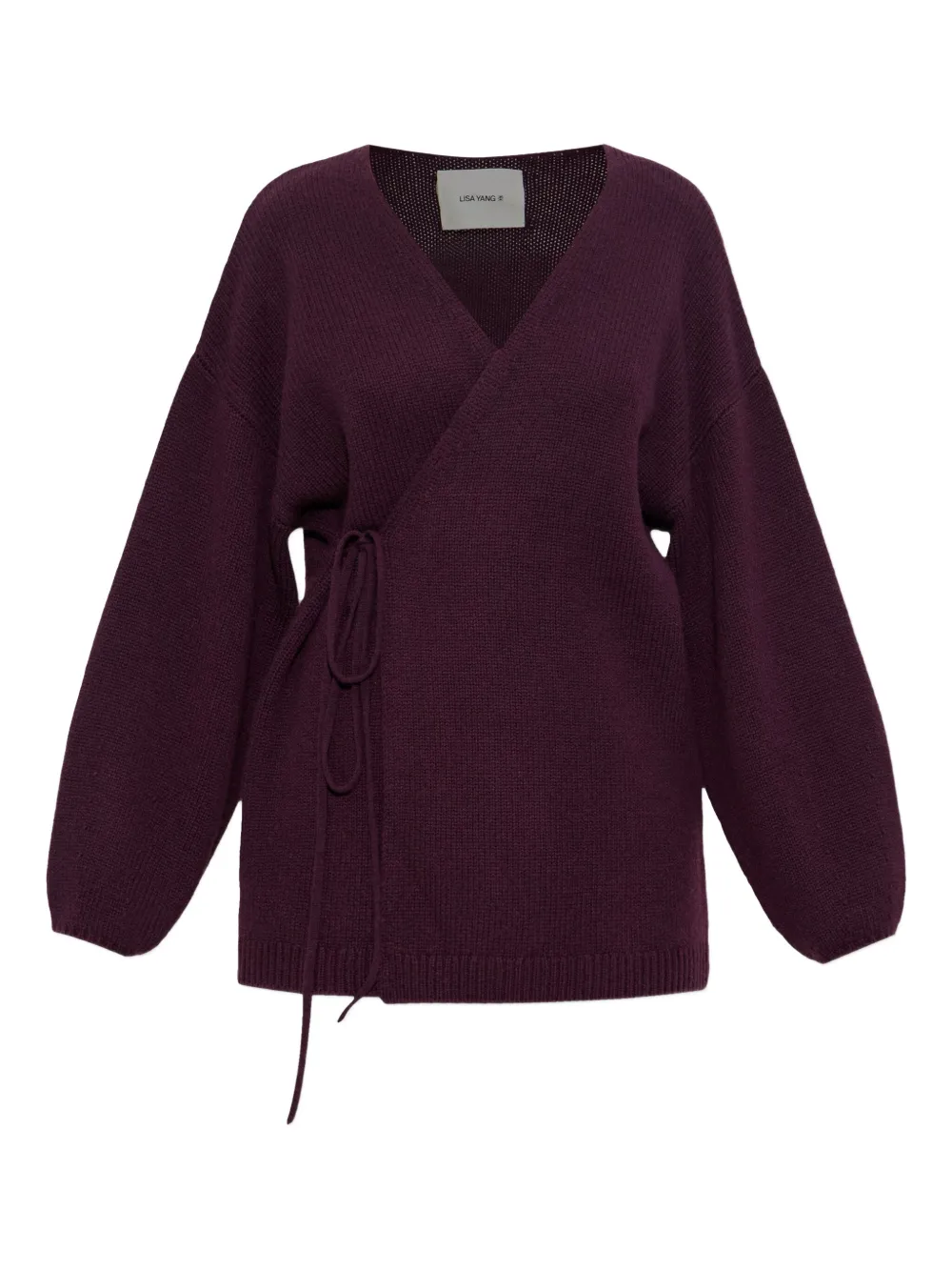 Lisa Yang wrap-tie cashmere cardigan Rood