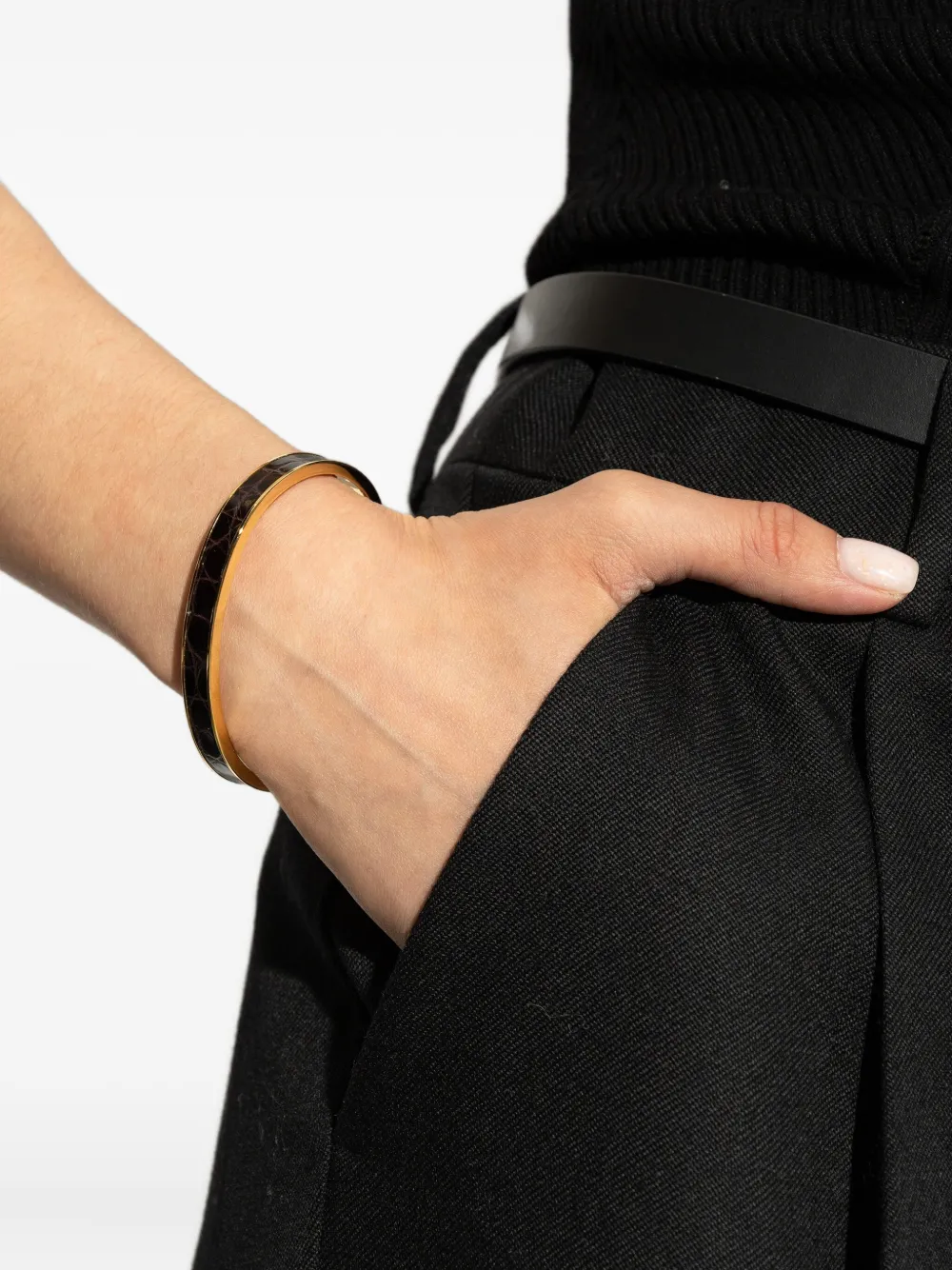 DSQUARED2 Armband met krokodillen-reliëf - M4185 brown