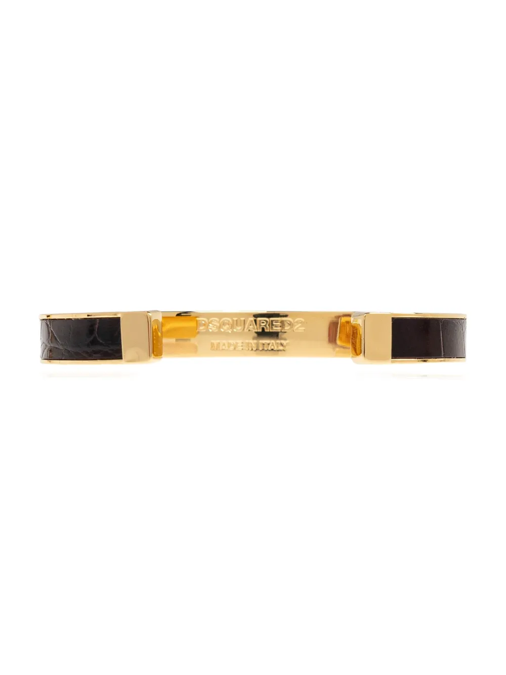 Dsquared2 Crocodile-effect Bracelet In Brown