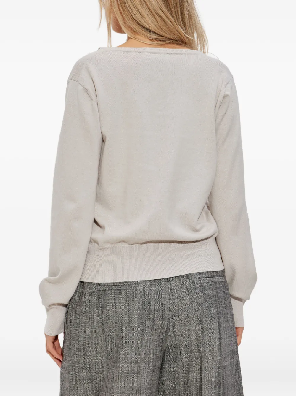 Vivienne Westwood orb-embellished boat-neck sweater Beige