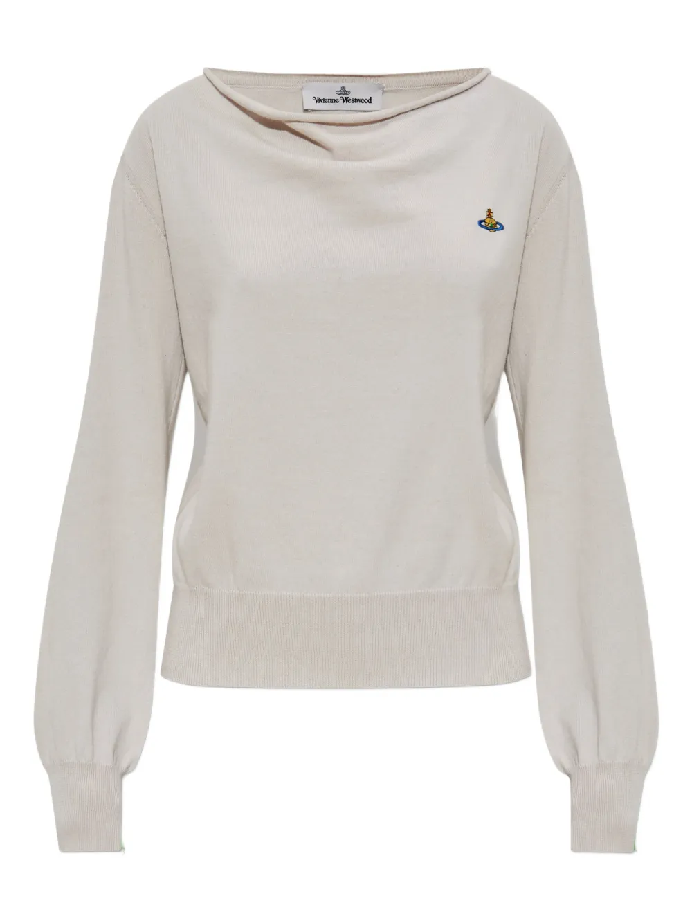 Vivienne Westwood orb-embellished boat-neck sweater Beige