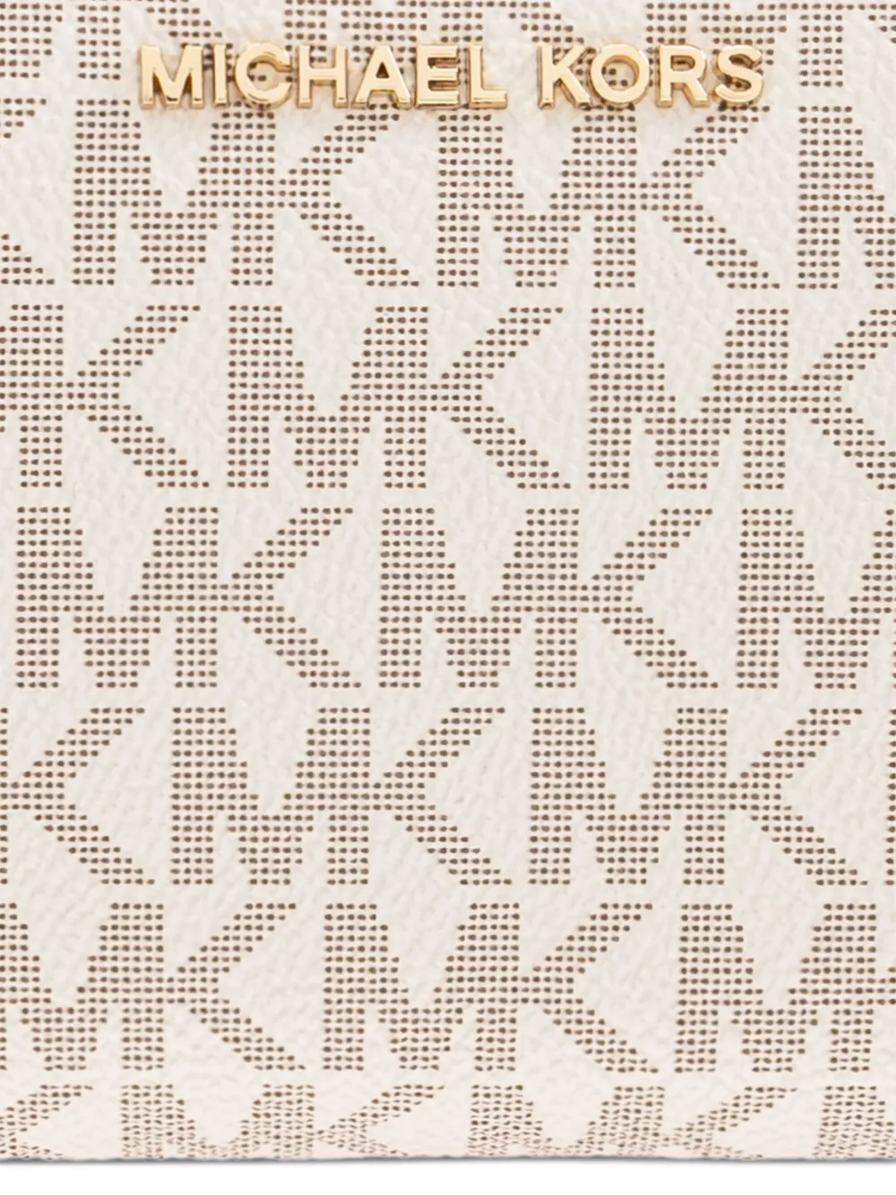 Michael Kors monogram zip-around wallet Beige