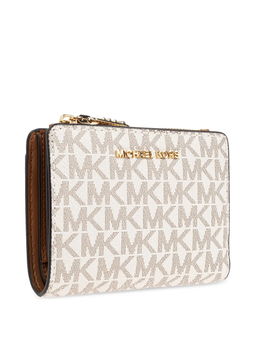 Michael Kors monogram zip-around wallet Beige