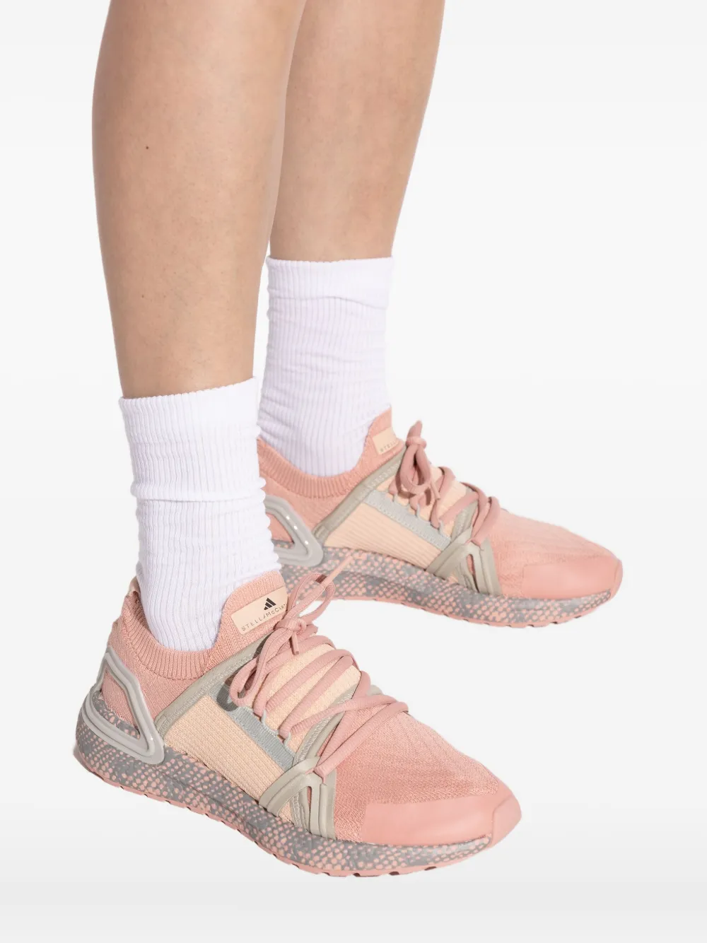 adidas by Stella McCartney knit-panelled sneakers Pink