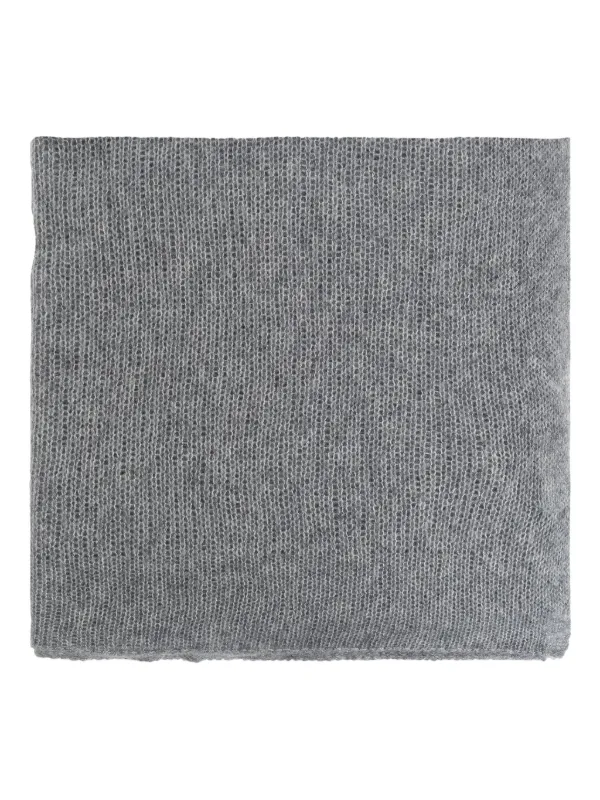 Lisa Yang Ribbed Scarf in Grey
