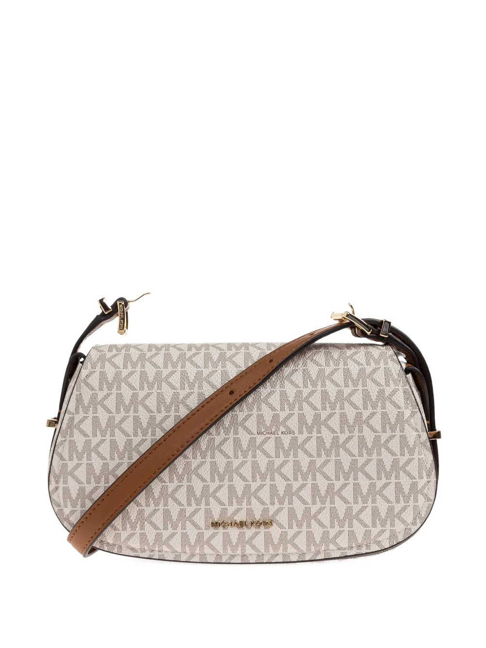 Michael Michael Kors Small Lydia Monogram Cross-body Bag In Neutral