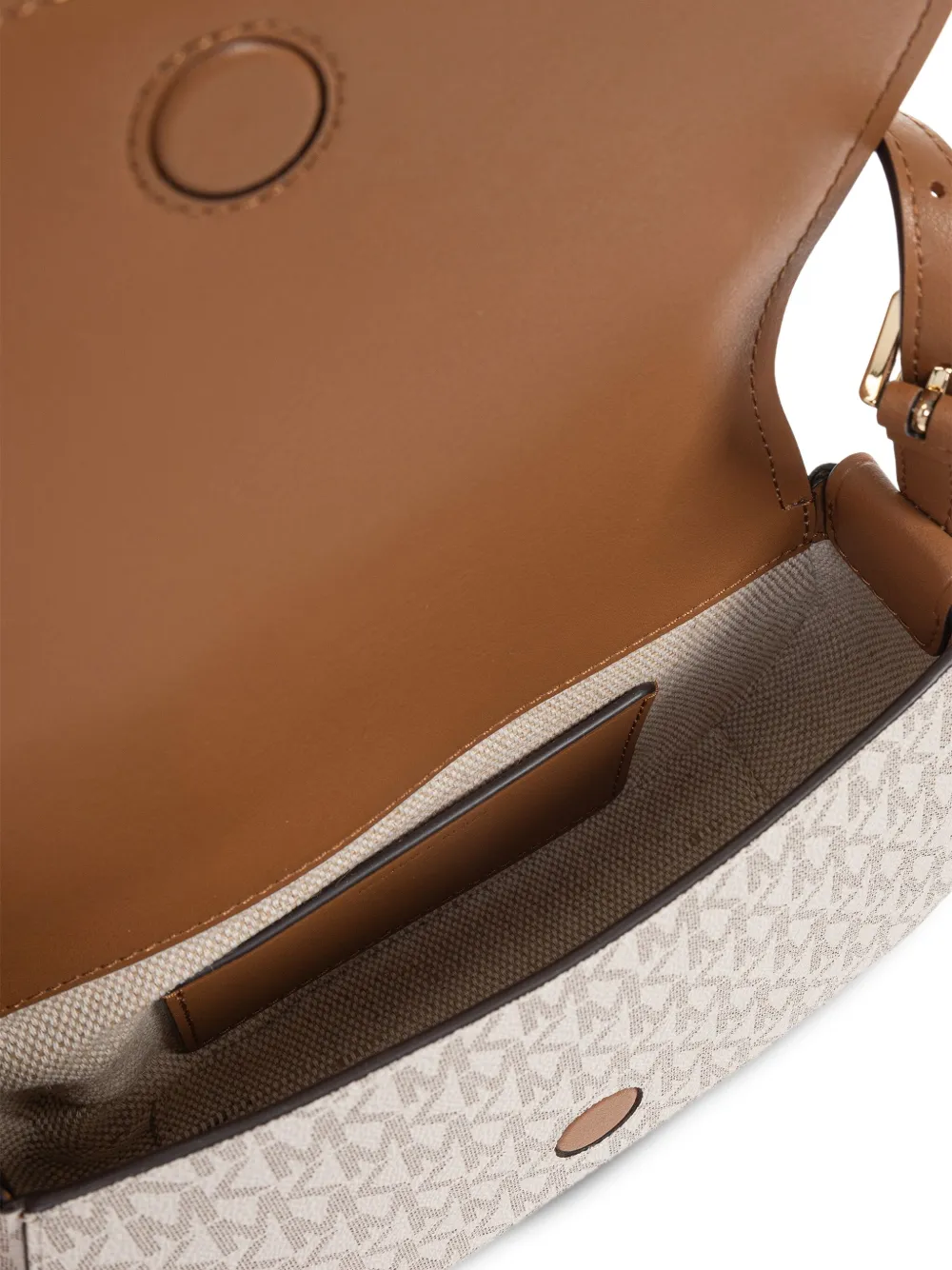 Michael Kors small Lydia monogram cross-body bag Beige