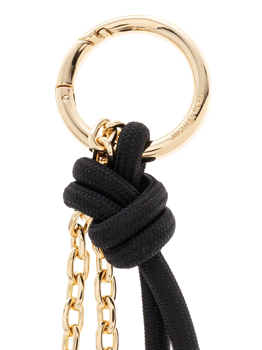 Michael Kors knotted-cord chain keyring Zwart