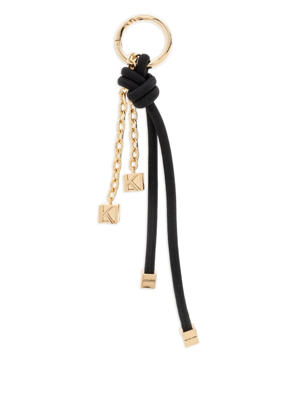 Michael Kors knotted-cord chain keyring Zwart