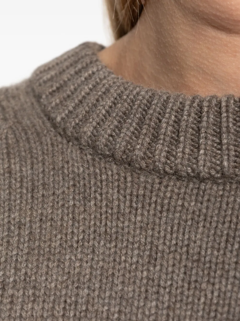 Lisa Yang Renske ribbed crew-neck sweater Beige
