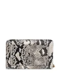 Michael Michael Kors Jet Set snakeskin-pattern zip-around wallet - Black