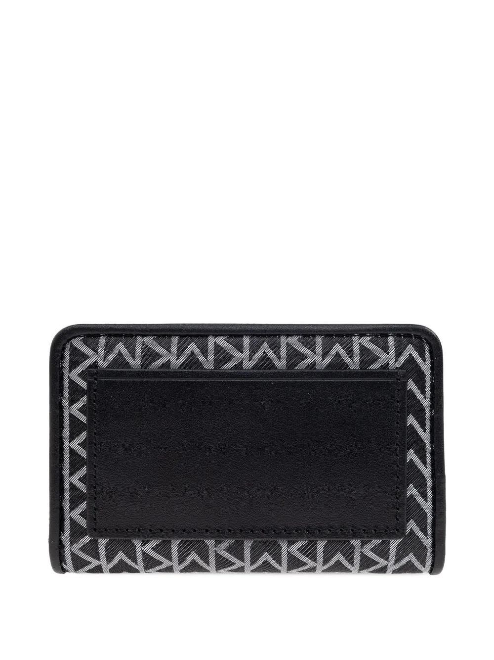 Michael Kors Portemonnee met chevron streep en rits Zwart