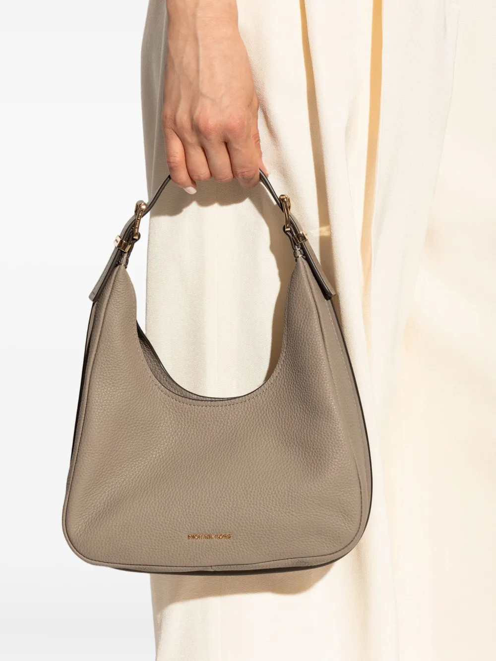 Michael Kors Nolita leather top-handle tote bag Beige