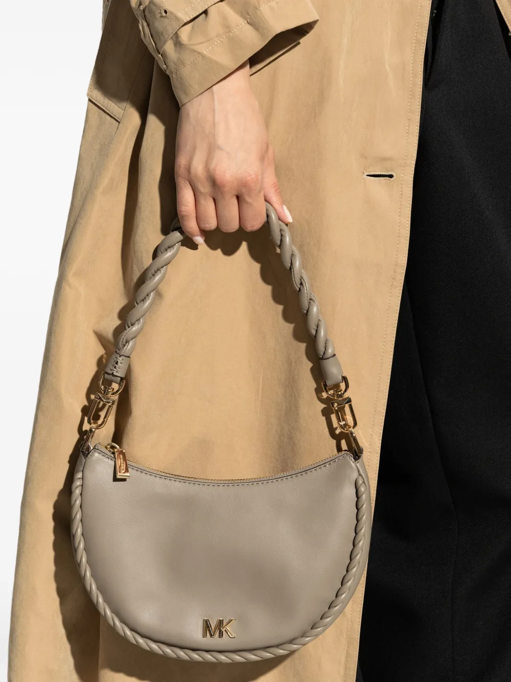 Michael Kors small Kyla braided tote bag Beige