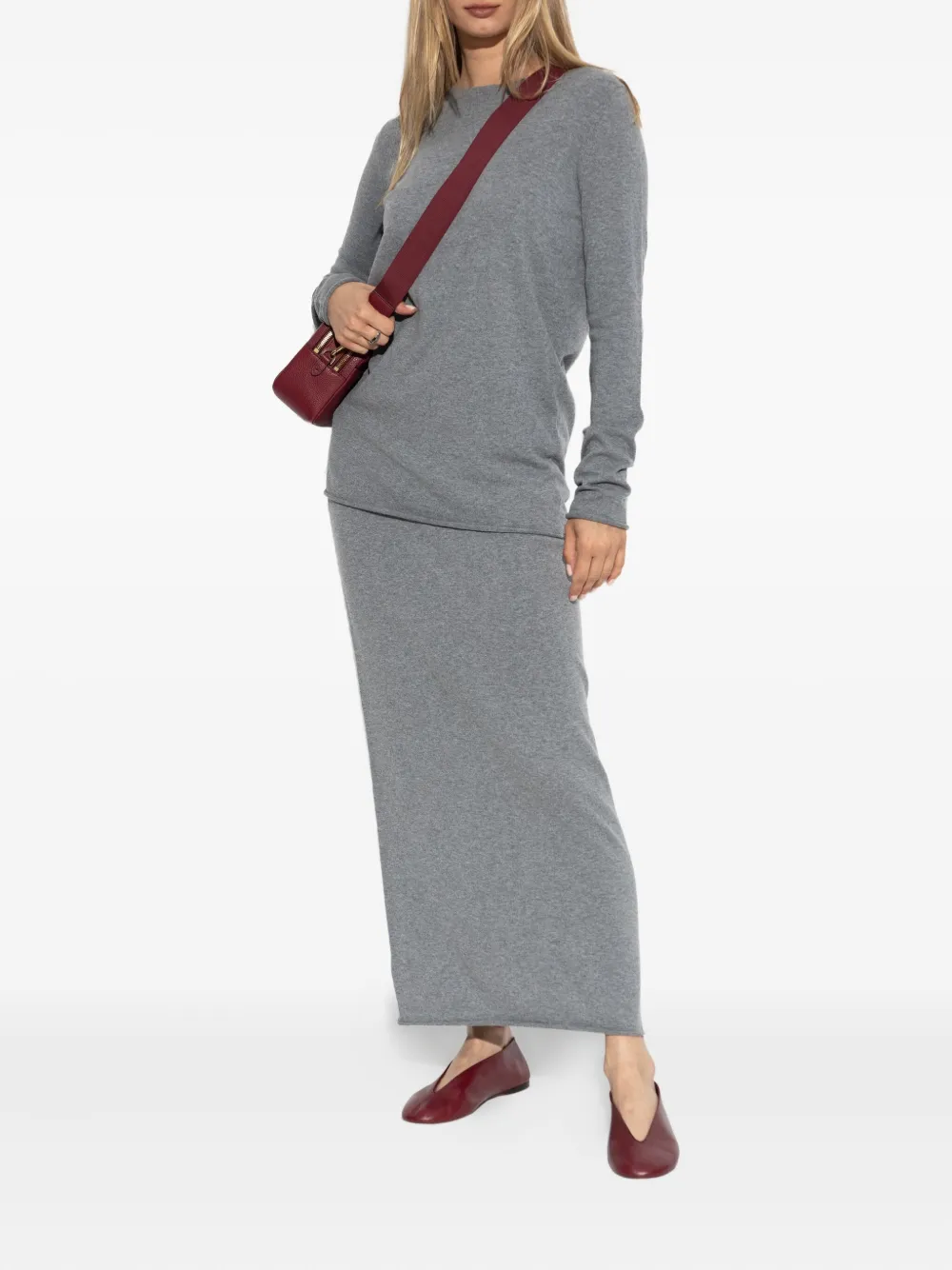 Lisa Yang The Charlotta ribgebreide maxi-rok Grijs