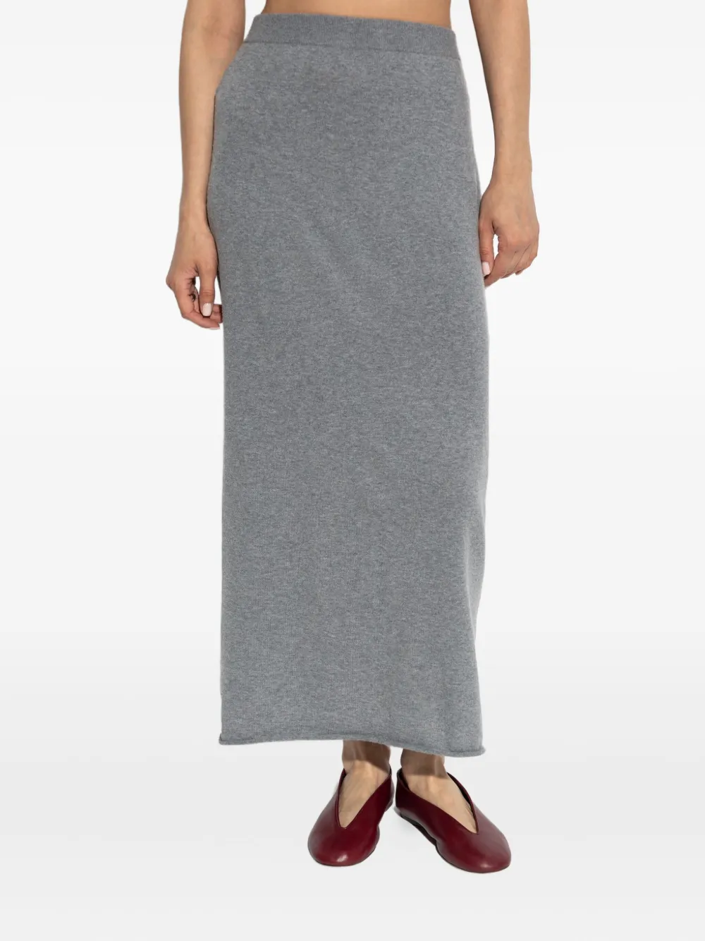 Lisa Yang The Charlotta ribgebreide maxi-rok Grijs