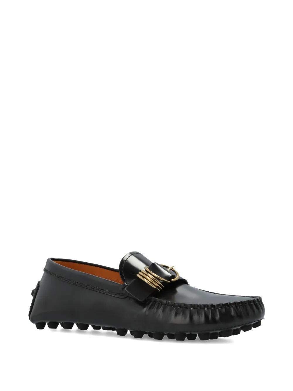 Tod's leather buckle loafers Black