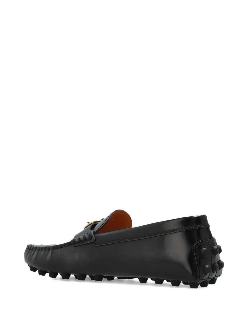 Tod's leather buckle loafers Black