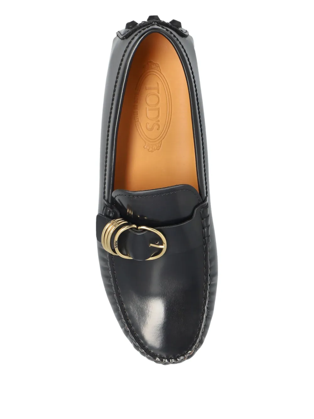 Tod's leather buckle loafers Black