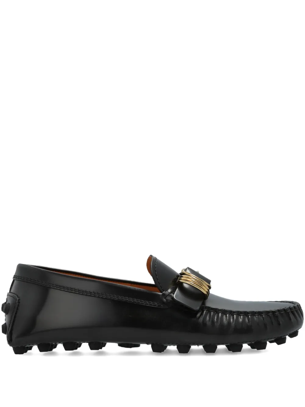 Tod's leather buckle loafers Black