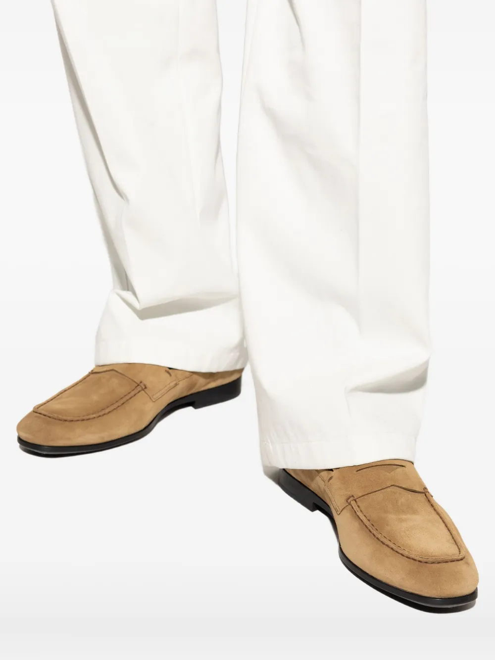 Tod's penny suede loafers Neutrals