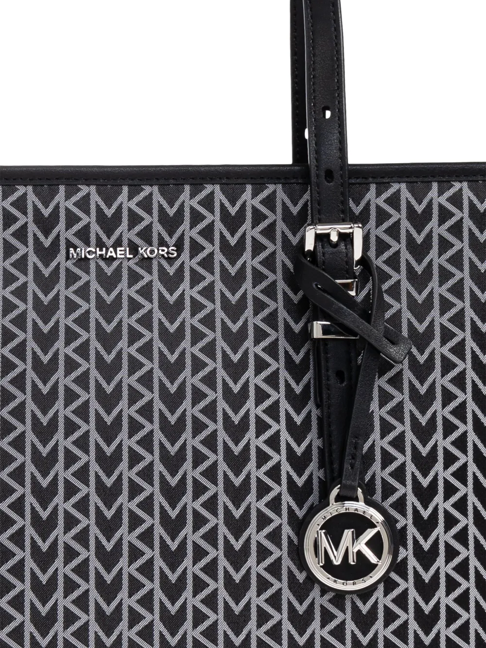 Michael Kors large Quinn geometric-pattern tote bag Zwart
