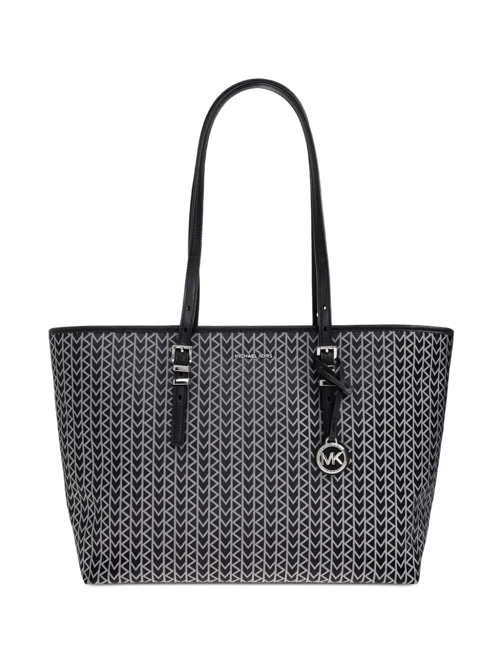 Michael Kors large Quinn geometric-pattern tote bag Zwart