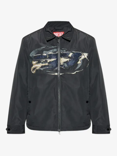 Diesel пуховик с вышивкой