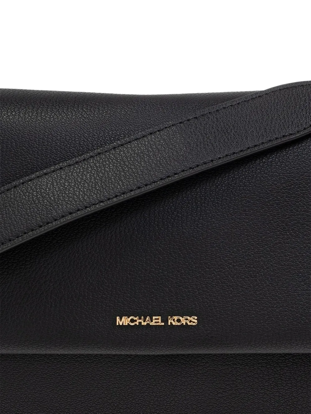 Michael Kors flap-detail leather shoulder bag Zwart
