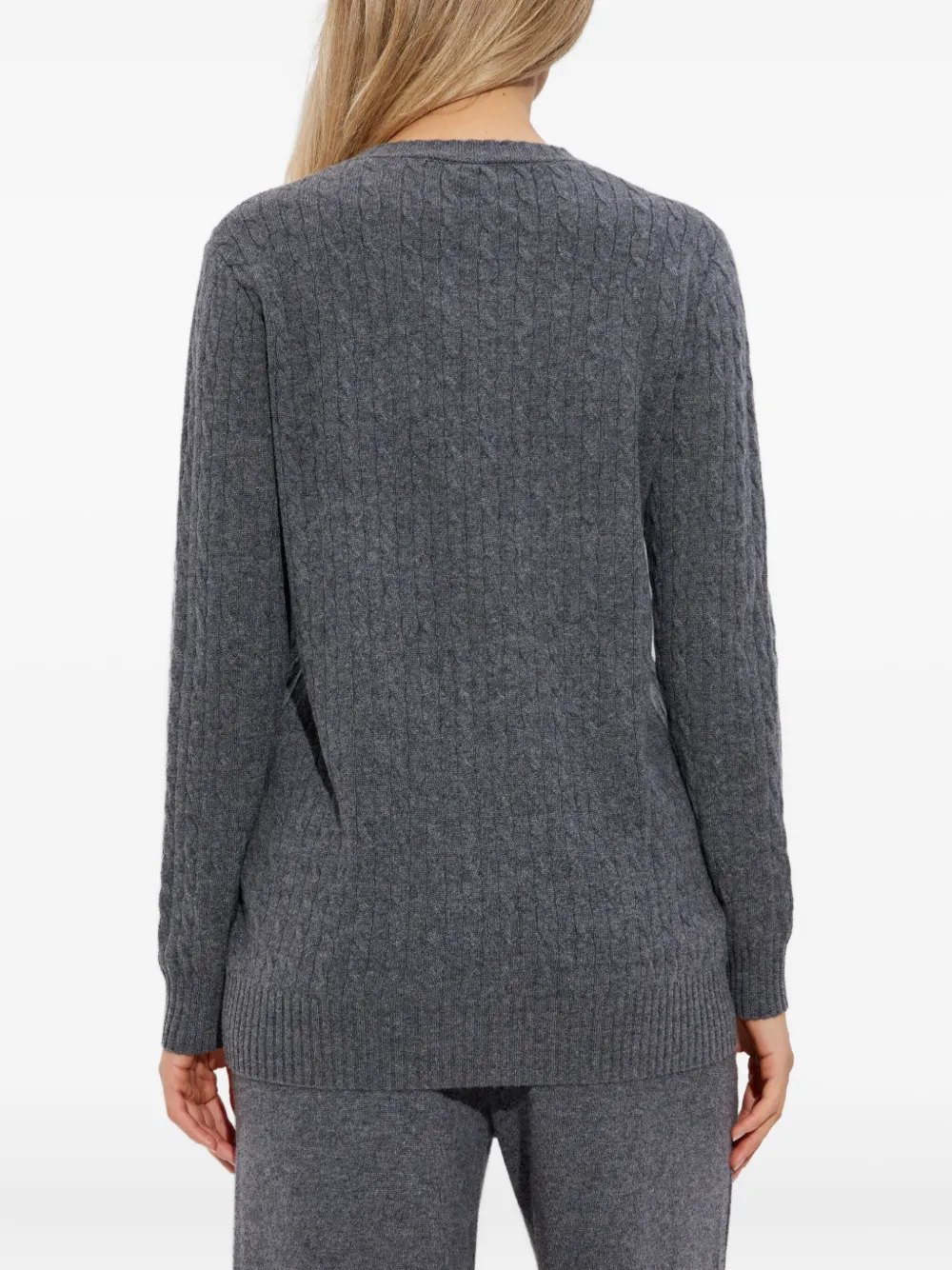 Lisa Yang Kabelgebreid vest Grijs