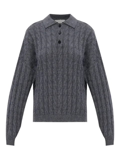 Lisa Yang cable-knit polo-neck jumper