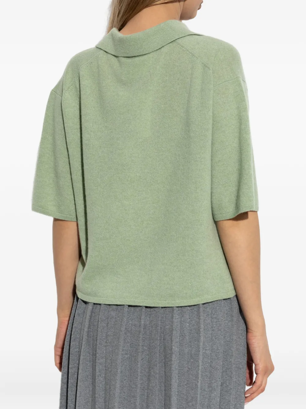 Lisa Yang polo-collar short-sleeve T-shirt Groen