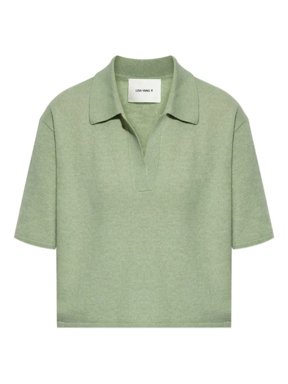 Lisa Yang polo-collar short-sleeve T-shirt Groen