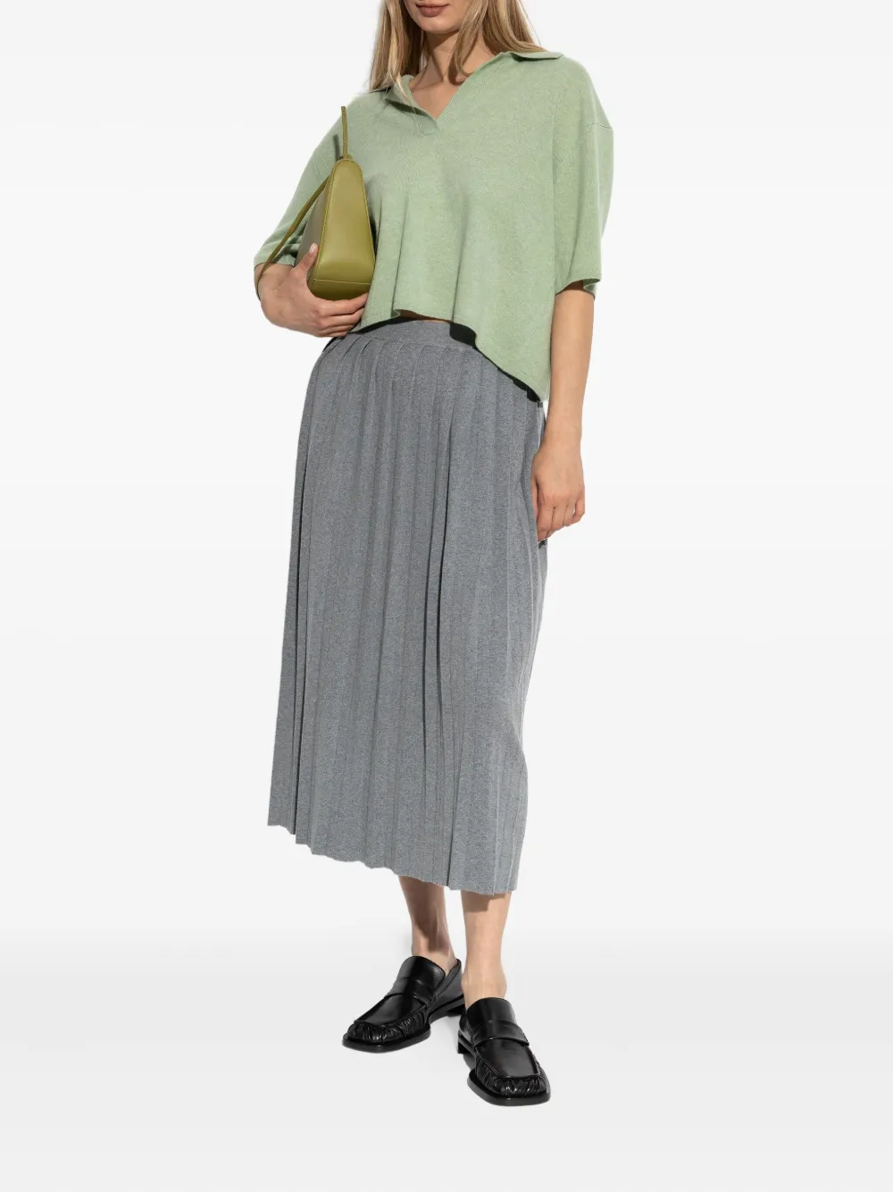 Lisa Yang polo-collar short-sleeve T-shirt Groen