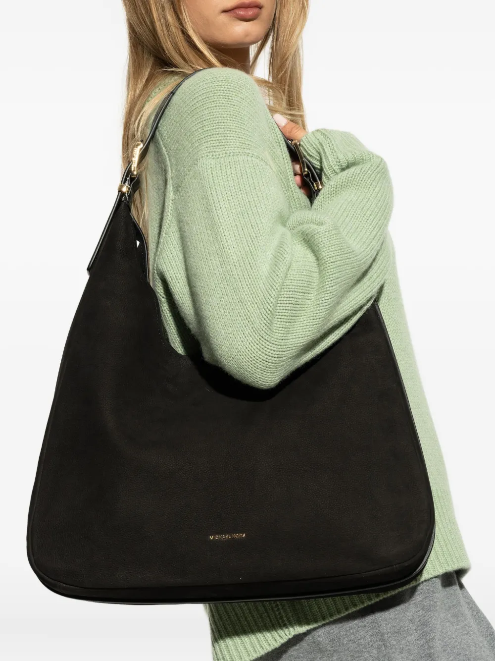Michael Kors large Nolita leather tote bag Zwart