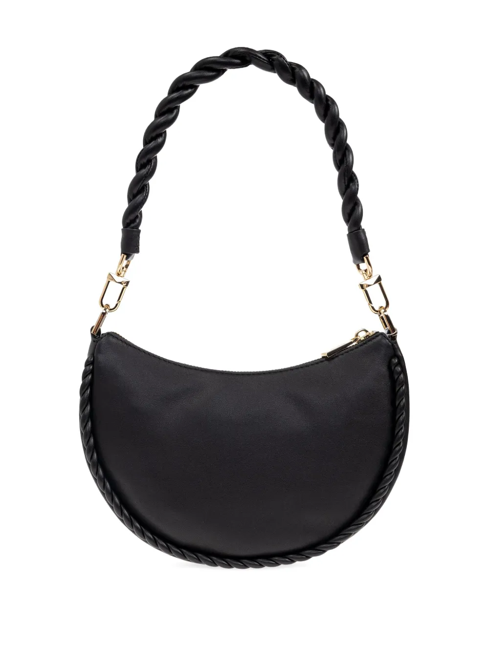 Michael Kors braided-strap crescent shoulder bag Zwart