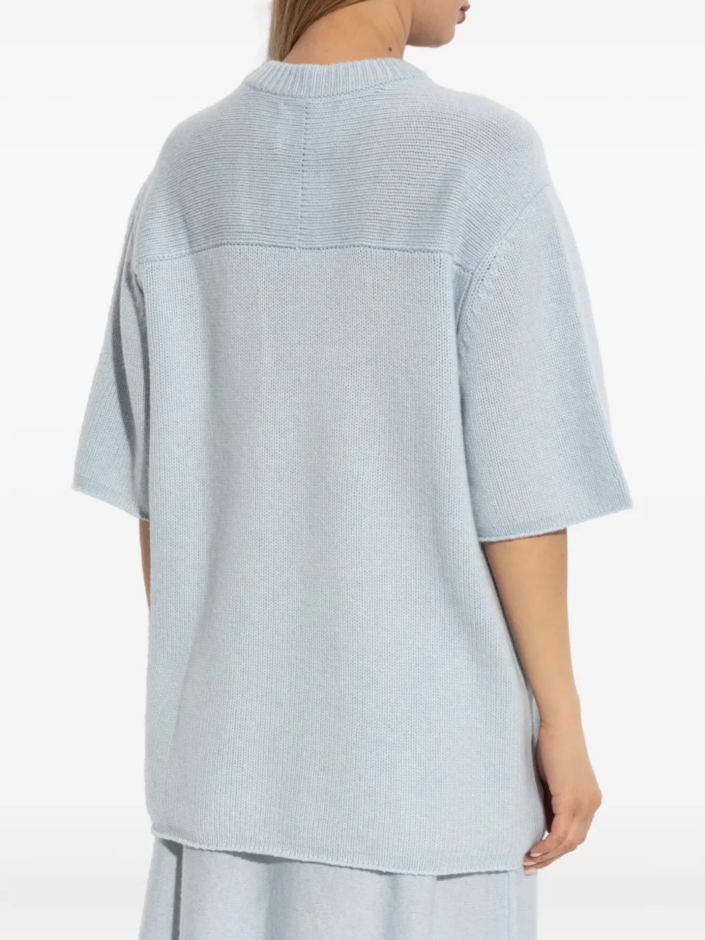 Lisa Yang Geribbeld T-shirt Blauw