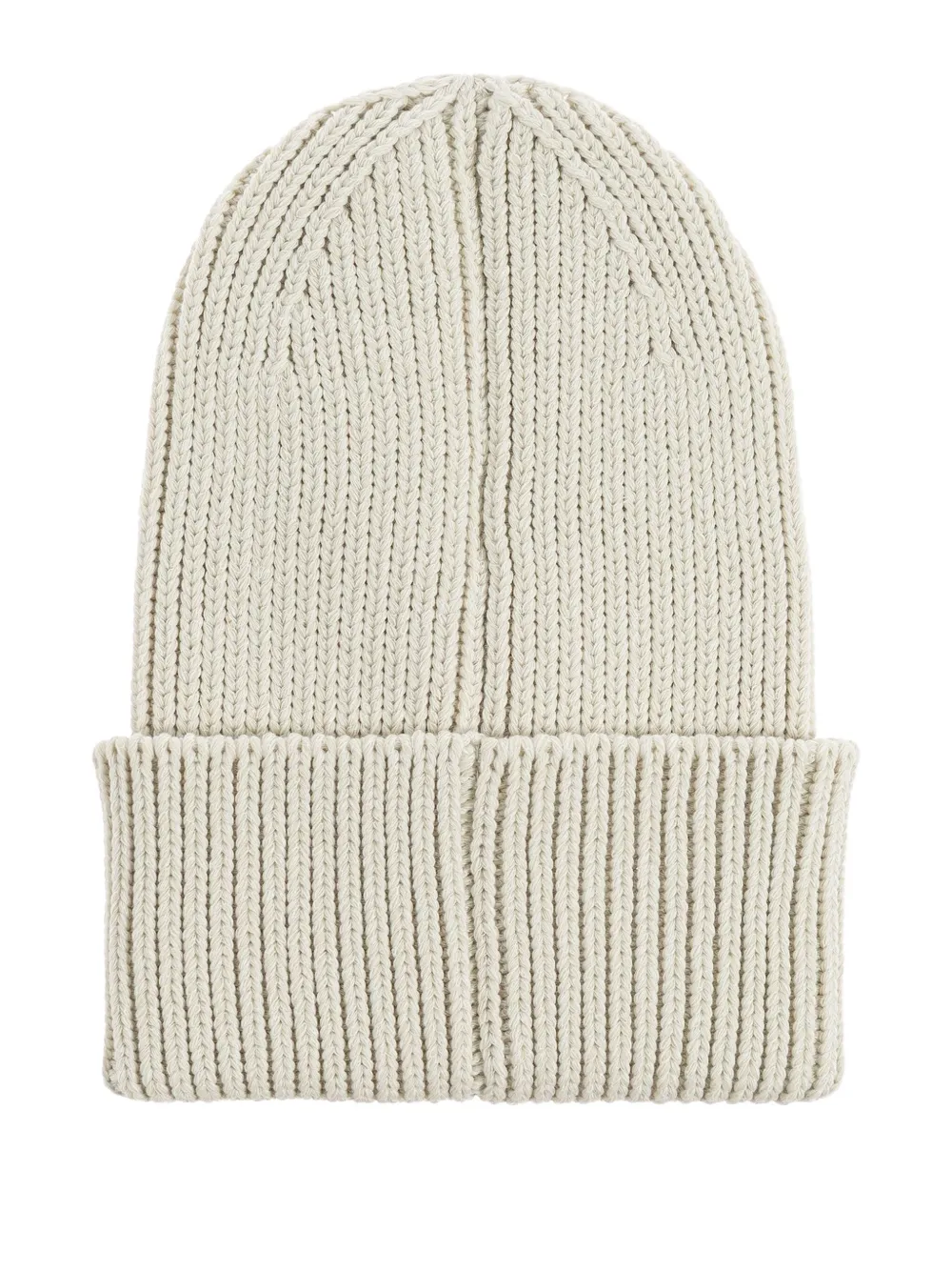 adidas by Stella McCartney logo-patch ribbed beanie Beige