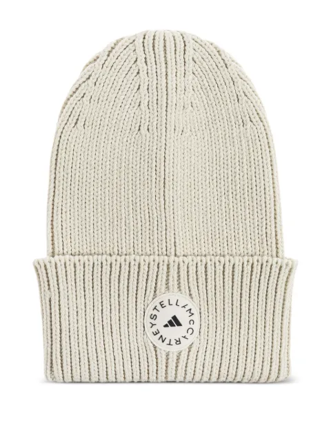 adidas by Stella McCartney gorro tejido de canalé con parche del logo