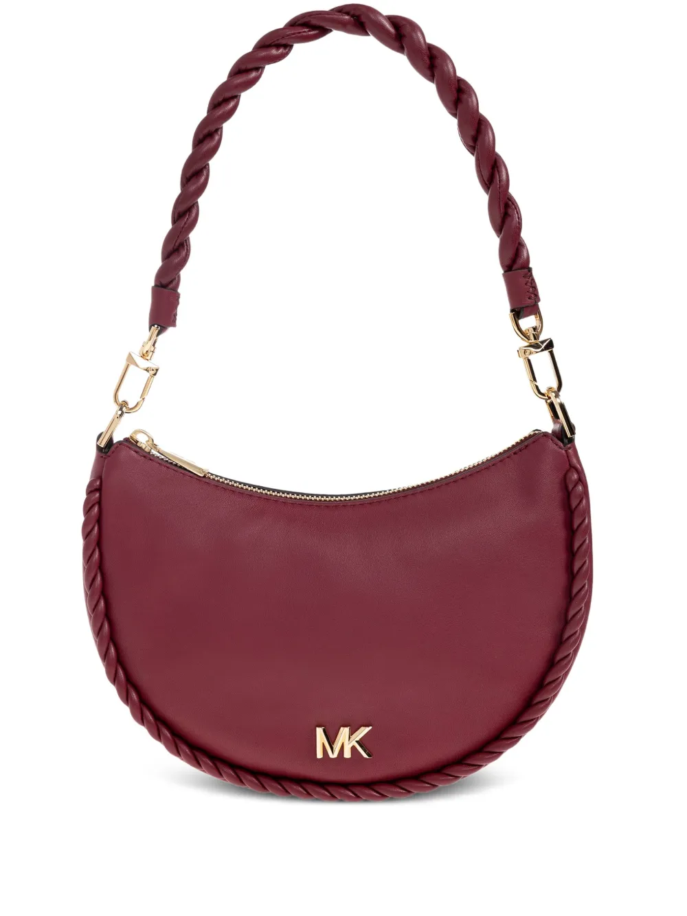 Michael Michael Kors Kyla braided-trim half-moon shoulder bag - レッド Michael Michael Kors Kyla braided-trim half-moon shoulder bag - レッド