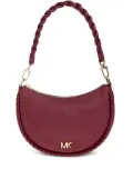 Michael Kors Kyla braided-trim half-moon shoulder bag - Red