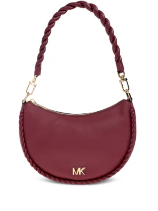 Michael Kors Kyla braided-trim half-moon Shoulder Bag | Red | FARFETCH