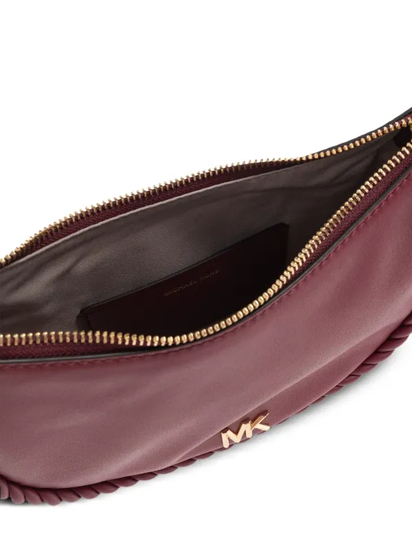 Michael Kors Kyla braided-trim half-moon Shoulder Bag | Red | FARFETCH