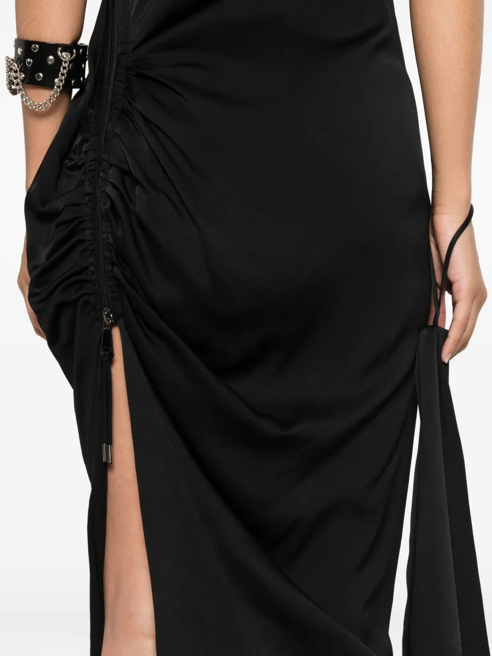 Vivienne Westwood one-shoulder draped maxi dress Zwart