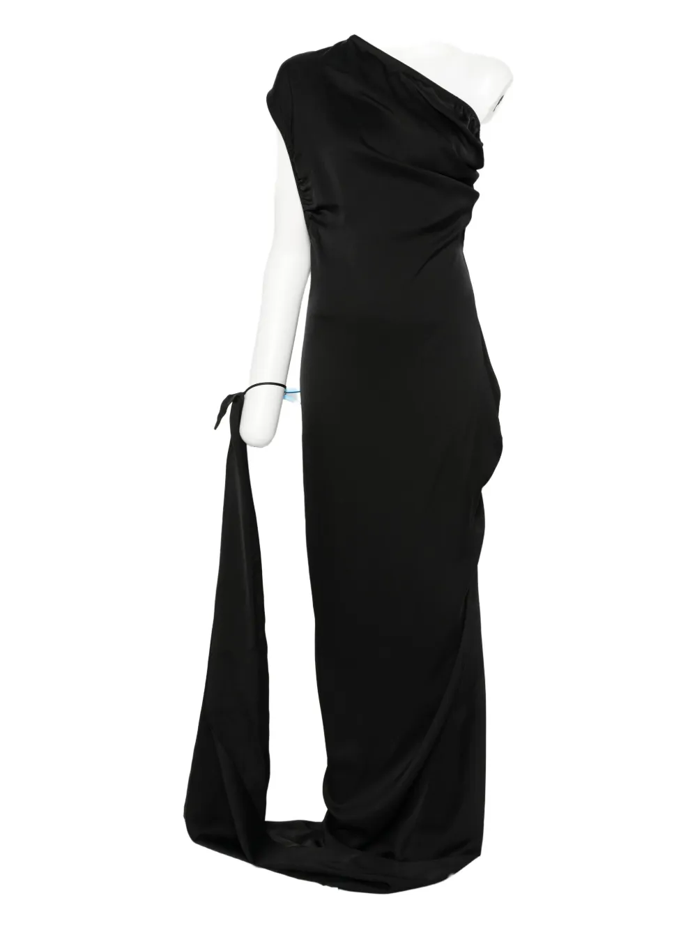 Vivienne Westwood one-shoulder draped maxi dress - Nero